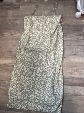 a new day Light Sage Floral Midi Slip Dress